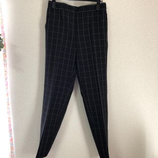 ジーユー(GU)のGU/チェック柄テーパードパンツ(クロップドパンツ)