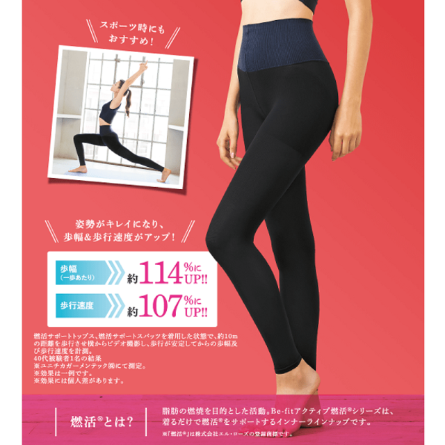 【新品】 燃活サポートスパッツ LLサイズ Befit ビーフィット エルローズ