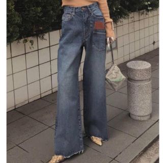 アメリヴィンテージ(Ameri VINTAGE)のAmeri VINTAGE OVERLAP FAKE DENIM 25 完売品(デニム/ジーンズ)