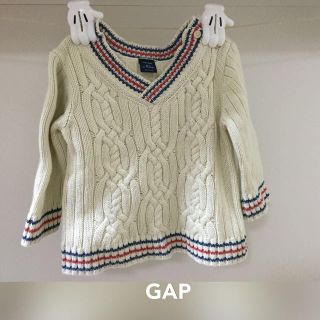 ベビーギャップ(babyGAP)のGAPケーブルライン綿ニット80(ニット/セーター)