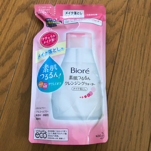 Biore(ビオレ)のビオレ素肌つるるんクレンジングウォーター　メイク落とし コスメ/美容のスキンケア/基礎化粧品(クレンジング/メイク落とし)の商品写真