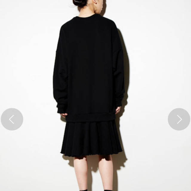 PAMEO POSE(パメオポーズ)のOLE!　SWEAT DRESS ¥25,300 ブラック　新品タグ付き レディースのワンピース(ひざ丈ワンピース)の商品写真