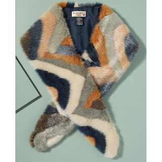 アンソロポロジー(Anthropologie)の新品 ロンドンで購入 アンソロポロジー ファー襟マフラー(マフラー/ショール)