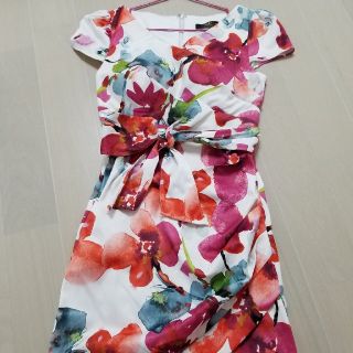 デイジーストア(dazzy store)のdazzy queen 花柄　ウエストリボン　ワンピース(ミニドレス)