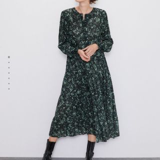 ザラ(ZARA)のZARA プリント柄ワンピース(ロングワンピース/マキシワンピース)