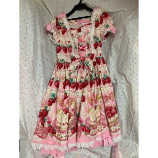 アンジェリックプリティー(Angelic Pretty)のangelic pretty  strawberry whip ワンピースピンク(ひざ丈ワンピース)