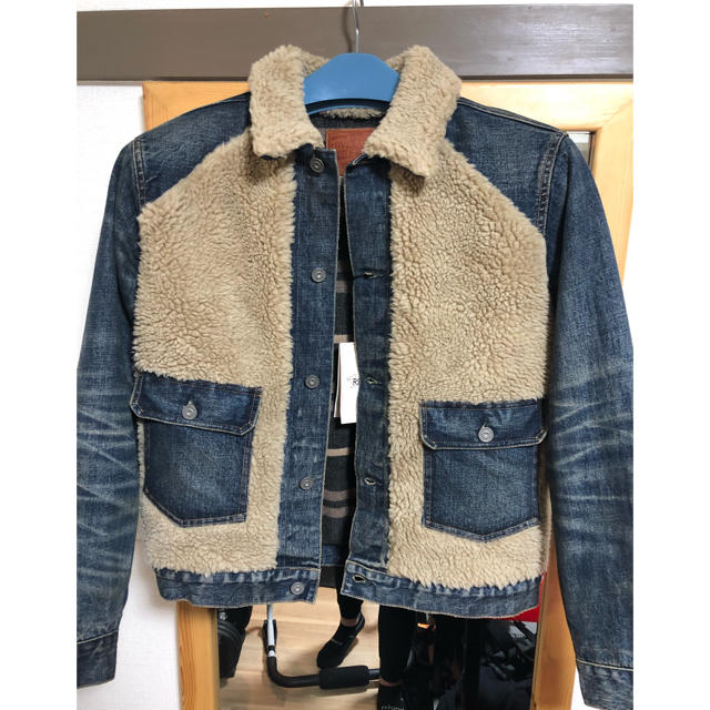 【未使用相当】RRL SHEARLING DENIM JACKET ボア デニム