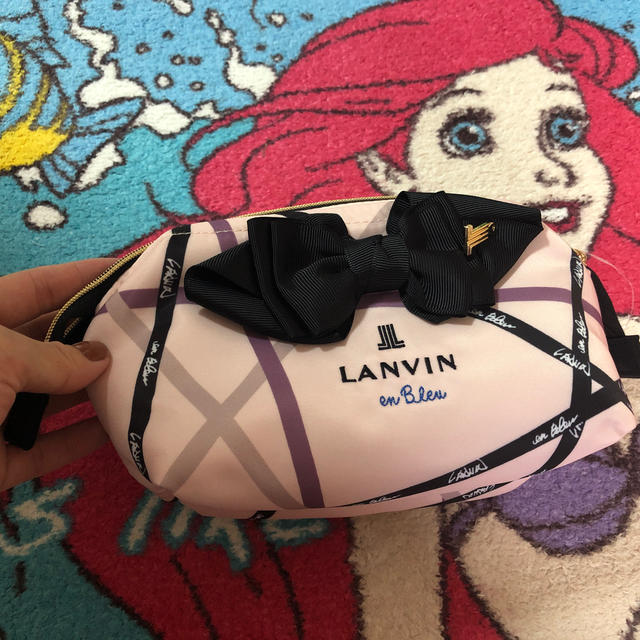 LANVIN en Bleu(ランバンオンブルー)のメイクポーチ💄白 レディースのファッション小物(ポーチ)の商品写真