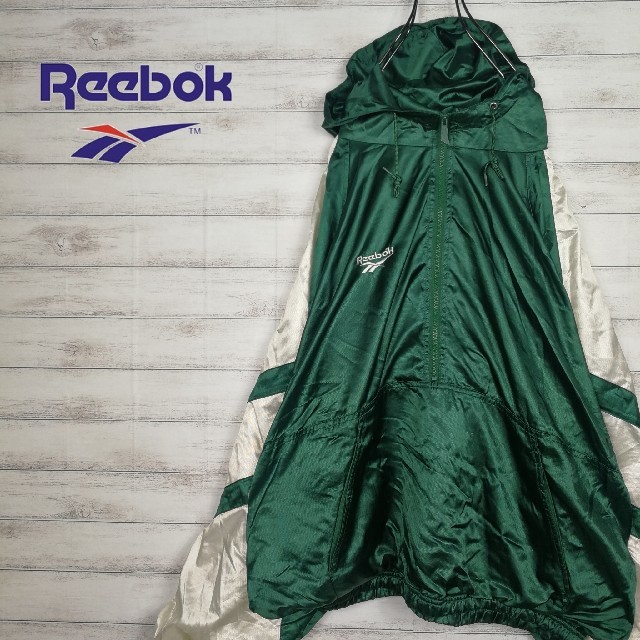 新規購入 Reebok - 90s Reebok　リーボック　ワンポイント　ハーフジップナイロンジャケット ナイロンジャケット