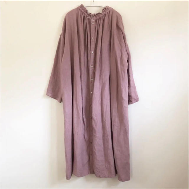 ❁日曜値下げ❁ nest Robe シャーリングネックワンピース ピンク