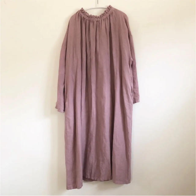 ❁日曜値下げ❁ nest Robe シャーリングネックワンピース ピンク