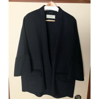 ザラ(ZARA)のZARA ノーカラーウールショートコート(ノーカラージャケット)