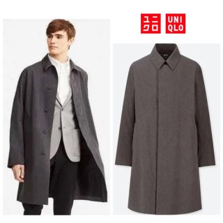 UNIQLO  ユニクロ　ブロックテックステンカラーコート　コットン　ブラック