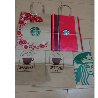 スターバックスコーヒー(Starbucks Coffee)のスターバックス ショップ袋 5枚セット②(ショップ袋)