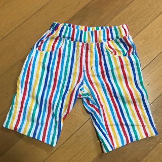 ムージョンジョン(mou jon jon)の【美品】Moujonjon カラフルストライプ　ハーフパンツ(パンツ/スパッツ)