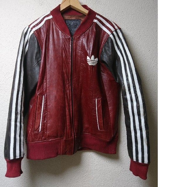 アディダス ADIDAS 80s ビンテージ レザー - レザージャケット