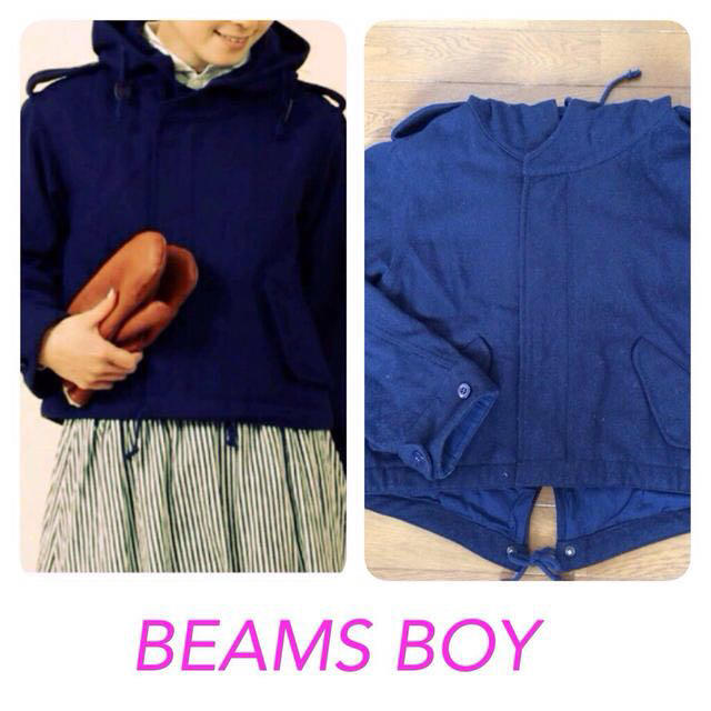 BEAMS BOY(ビームスボーイ)の紺 ショートコート レディースのジャケット/アウター(ミリタリージャケット)の商品写真