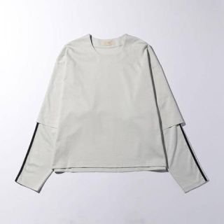 ジエダ(Jieda)のJieDa LAYERED T-SHIRT ライトグレー サイズ1(Tシャツ/カットソー(七分/長袖))