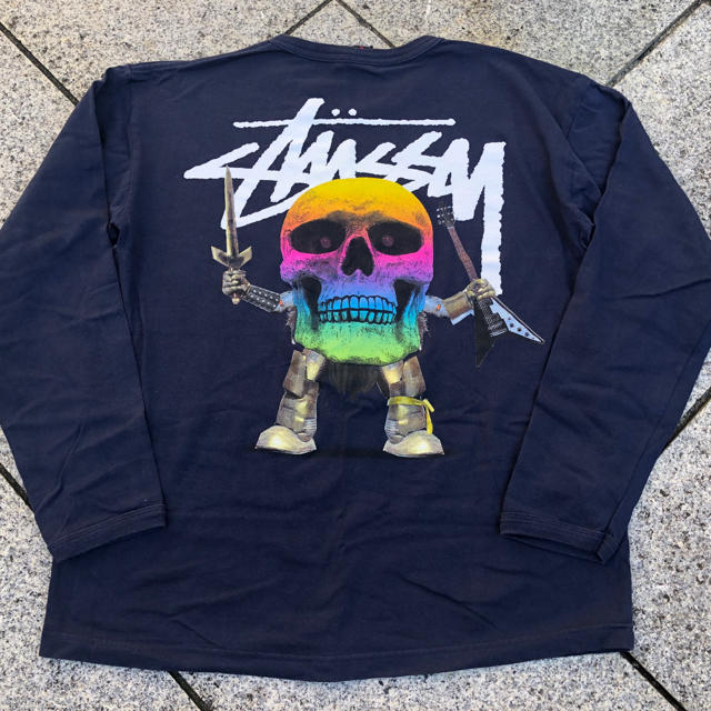 STUSSY(ステューシー)のステューシー 長袖tシャツ  骸骨 ガイコツ メンズのトップス(Tシャツ/カットソー(七分/長袖))の商品写真