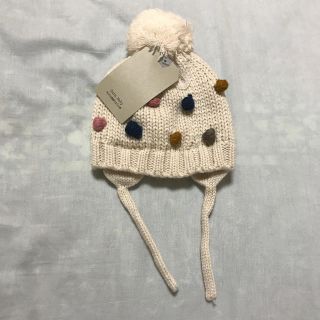 ザラキッズ(ZARA KIDS)のZARA baby ニット帽 ポンポン 6-12month(帽子)