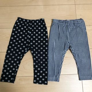 ユニクロ(UNIQLO)のUNIQLO ベビーキッズレギンス80 美品　2枚セット(パンツ)