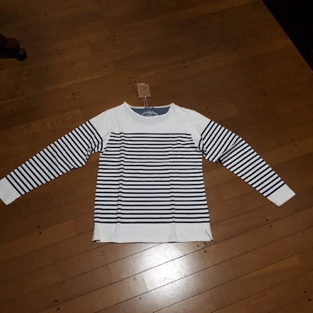 MUJI (無印良品)(ムジルシリョウヒン)の未使用ボーダーロングTシャツ メンズのトップス(Tシャツ/カットソー(七分/長袖))の商品写真