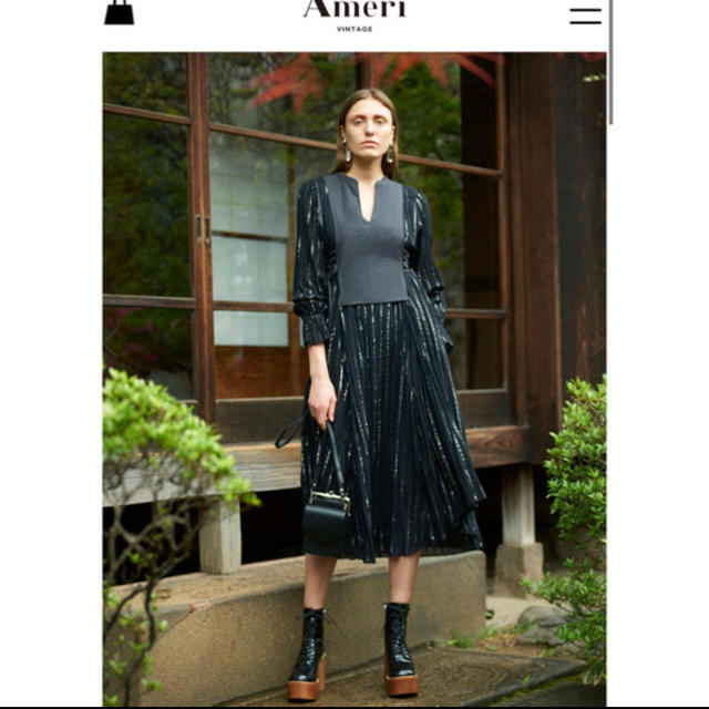 Ameri VINTAGE(アメリヴィンテージ)のWASHI LAYERED DRESS レディースのワンピース(ロングワンピース/マキシワンピース)の商品写真