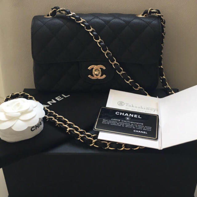 CHANEL - CHANEL ミニマトラッセ 未使用 ブラック キャビアスキン ゴールド金具