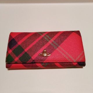 ヴィヴィアンウエストウッド(Vivienne Westwood)の【値下げ中】ヴィヴィアンウエストウッド 長財布 ピンク チェック柄(財布)