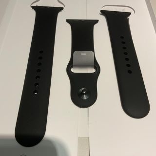 アップルウォッチ(Apple Watch)の(純正品) Apple Watch バンド 42mm ブラック(ラバーベルト)