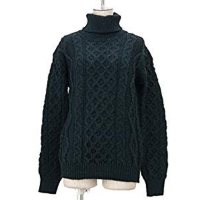 ユナイテッドアローズ⭐️【XL】アラン編みタートルニットセーター　グレー