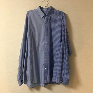 ドレスドアンドレスド(DRESSEDUNDRESSED)のXXL PINSTRIPE COLOR BLOCK SHIRT(シャツ)