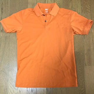 ユニクロ(UNIQLO)のユニクロ　ポロシャツ　M メンズ　オレンジ(ポロシャツ)