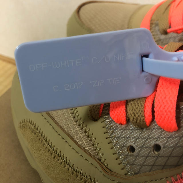 靴/シューズNIKE×off-white エアマックス90 デザートオレ