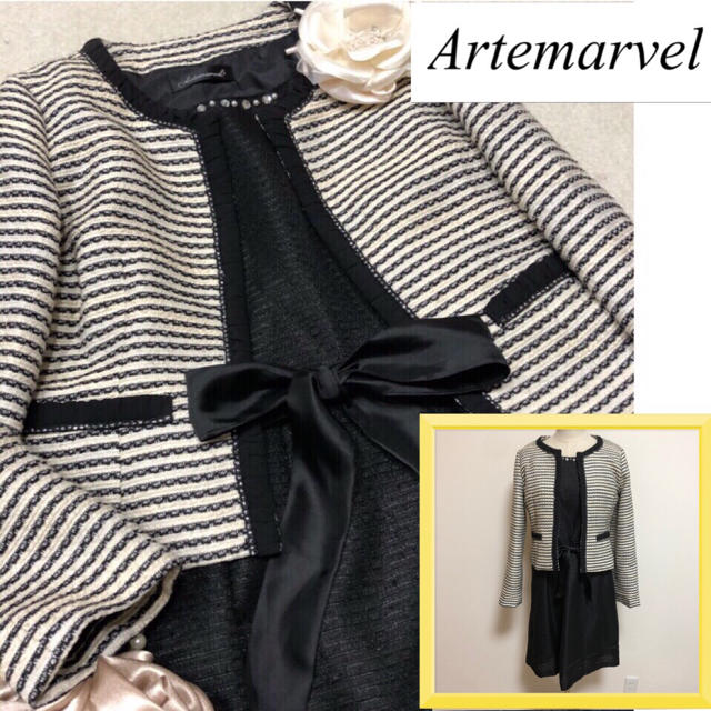 Toraママ様専用【L】Artemarvel ツイードスーツ  七五三 卒業式 レディースのフォーマル/ドレス(スーツ)の商品写真