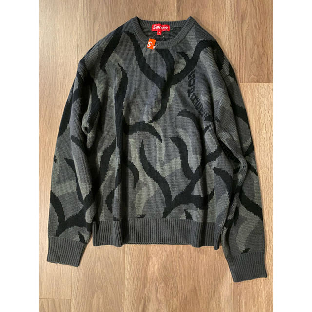 SupremeシュプリームTribal camo Sweater黒S新品 購入ショップ - www