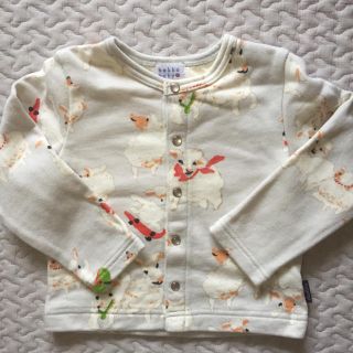 ハッカベビー(hakka baby)のHakka baby  ひつじさんカーディガン 90(カーディガン)