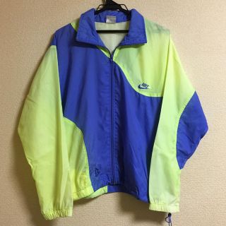 ナイキ(NIKE)の90's NIKE ナイキ ナイロンジャケット イエロー パープル M(ナイロンジャケット)