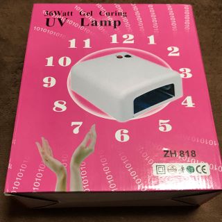 UVランプ 36ワット ピンク タイマー付き(ネイル用品)