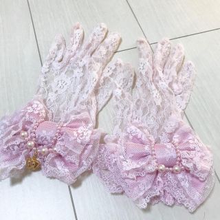 アンジェリックプリティー(Angelic Pretty)のAngelicPretty レース手袋 ピンク(手袋)