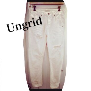 アングリッド(Ungrid)のUngridホワイトサルエルデニム♡(サルエルパンツ)