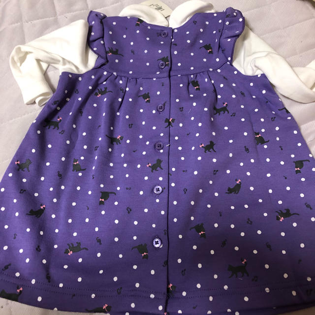 motherways(マザウェイズ)の新品　女の子　セットアップ　パープル キッズ/ベビー/マタニティのベビー服(~85cm)(ワンピース)の商品写真