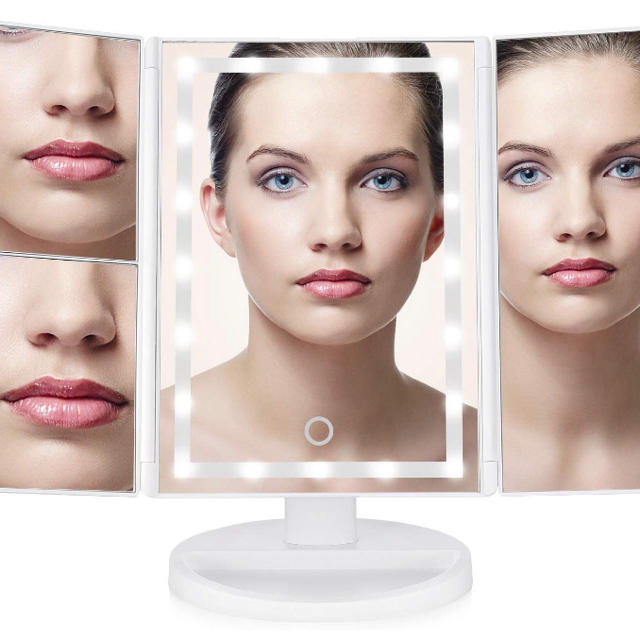 化粧ミラー 鏡 三面鏡             レディースのファッション小物(ミラー)の商品写真