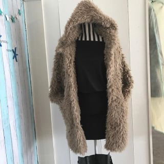 ザラ(ZARA)のZARA プードルファーフードコート(毛皮/ファーコート)