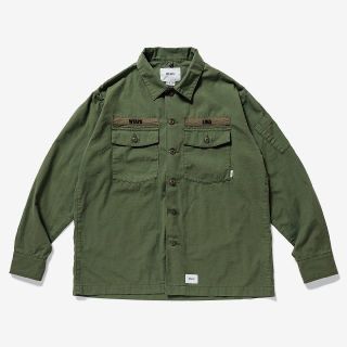 ダブルタップス(W)taps)の新品本物 WTAPS 19AW BUDS LS シャツ オリーブL 国内正規品(シャツ)