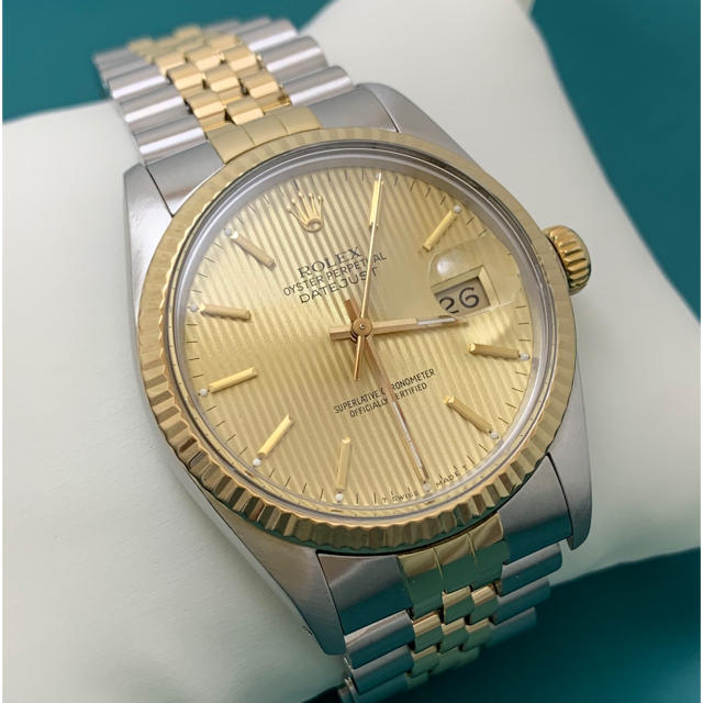 ロレックス 16013 ROLEX デイトジャスト18k/SS タペストリー