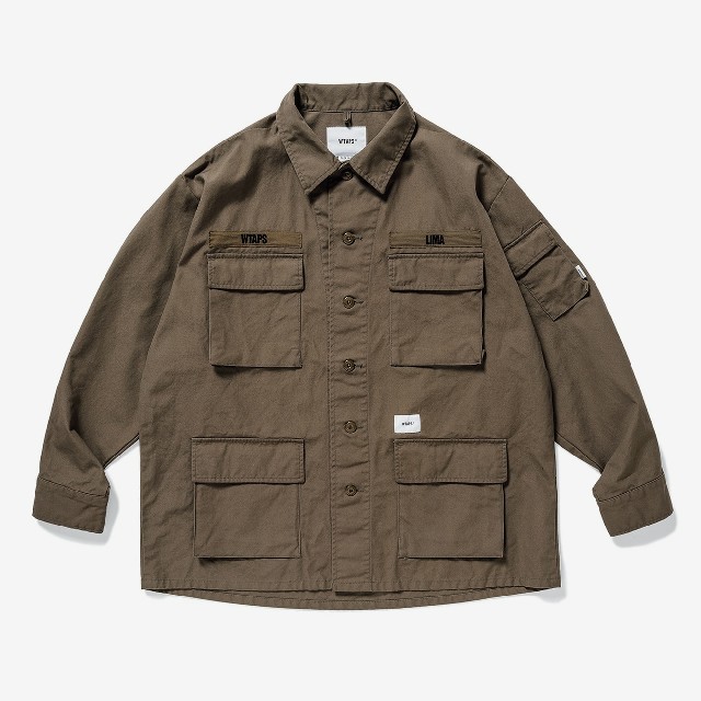 W)taps(ダブルタップス)の新品本物 WTAPS 19AW JUNGLE LS シャツジャケット オリーブL メンズのジャケット/アウター(ミリタリージャケット)の商品写真