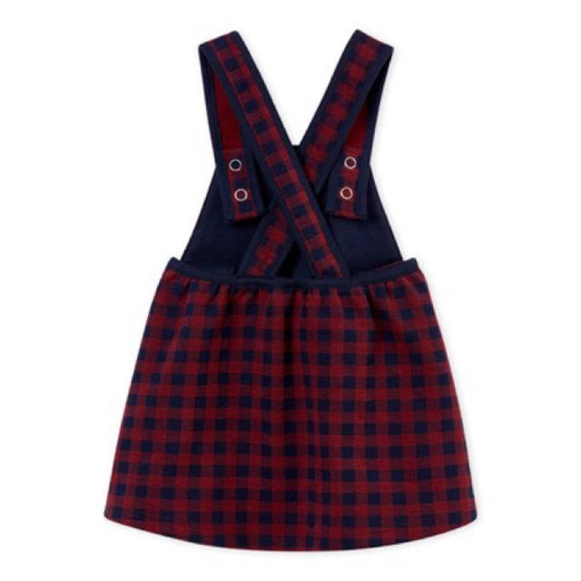 PETIT BATEAU(プチバトー)のプチバトー 24m(86㎝) チェック ジャンパースカート キッズ/ベビー/マタニティのキッズ服女の子用(90cm~)(スカート)の商品写真