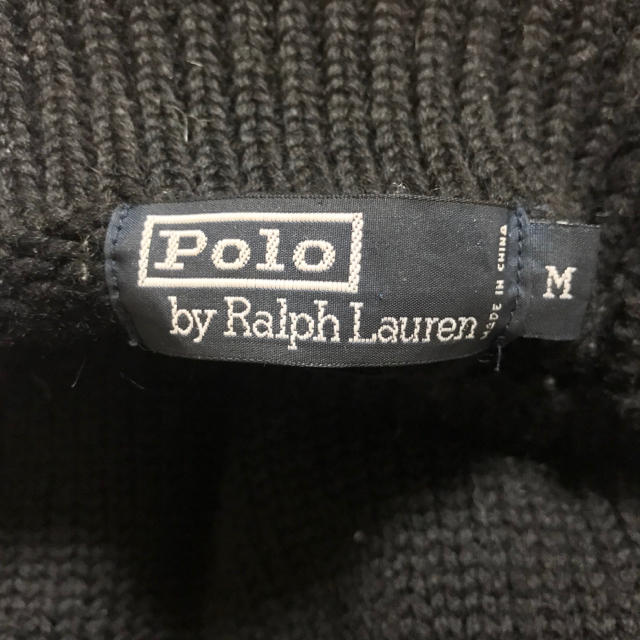 POLO RALPH LAUREN(ポロラルフローレン)のラルフローレン　ポロフェルト刺繍ワッペン　タートルネックウールニット　セーター メンズのトップス(ニット/セーター)の商品写真