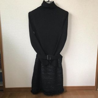 ケティ(ketty)の★超美品★レディース ketty ニットワンピース ラビットファー仕様M(ひざ丈ワンピース)